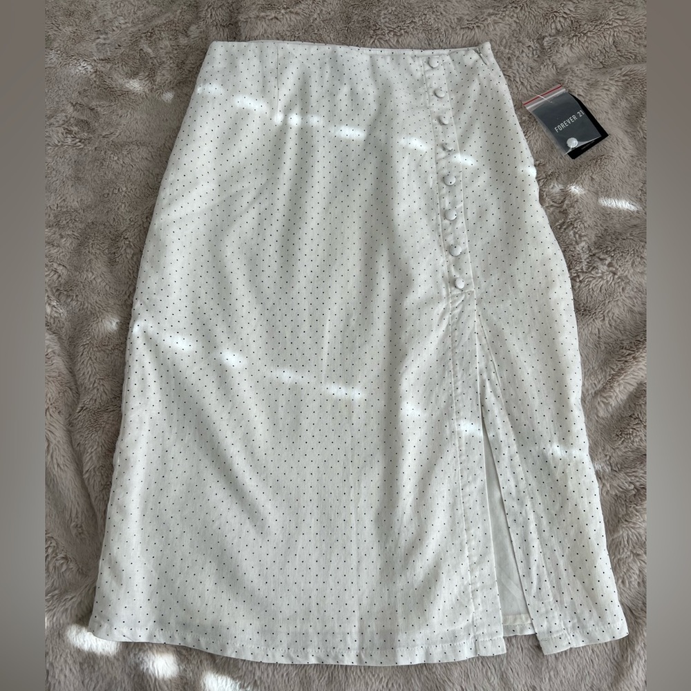Forever 21 Polka Dot Midi Skirt